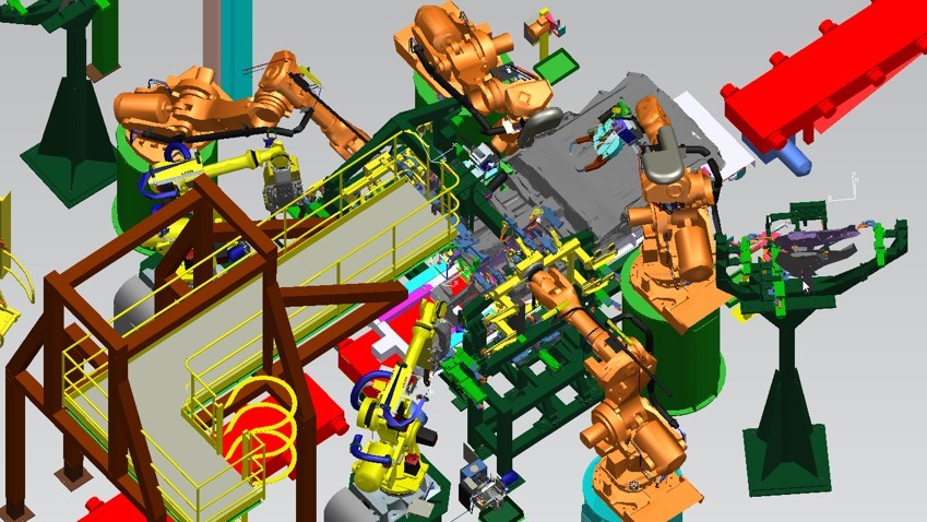 DELMIA Process Simulate Simulation Robcad Fanuc intégrer optimiser fiabiliser AXE-S-ONE Robotique Industrielle